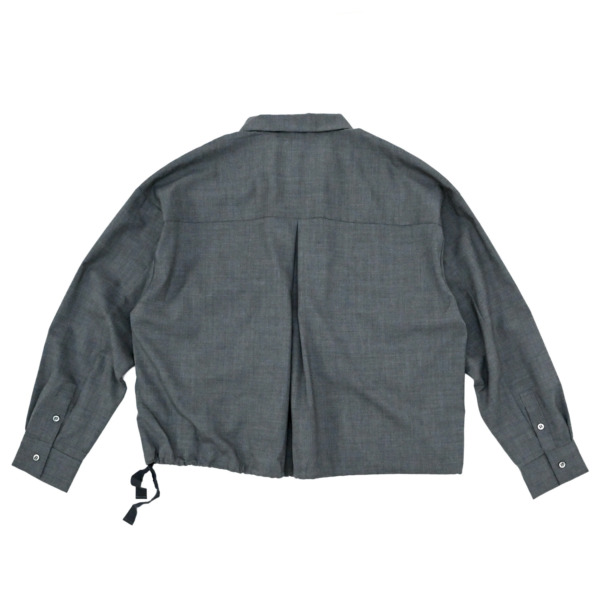 our /// Wool Half zip Shirts Gray 02