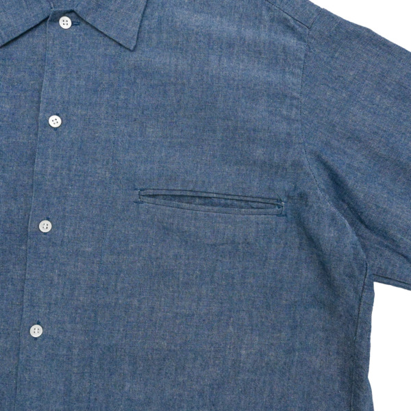 our /// Chambray Shirts Navy 02