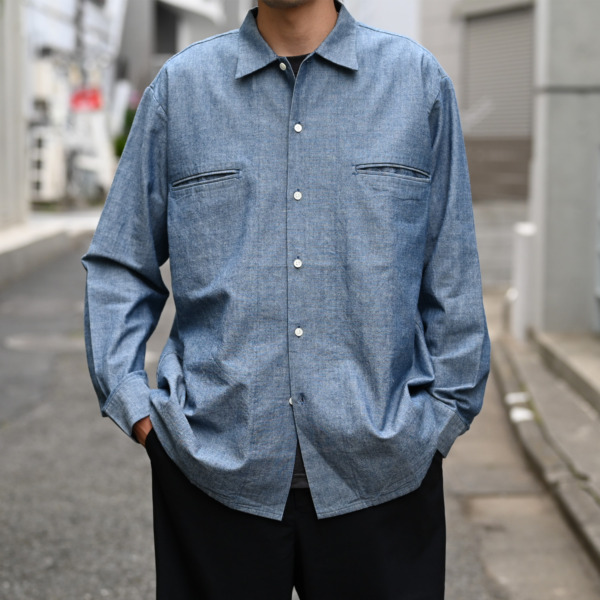our /// Chambray Shirts Navy 06