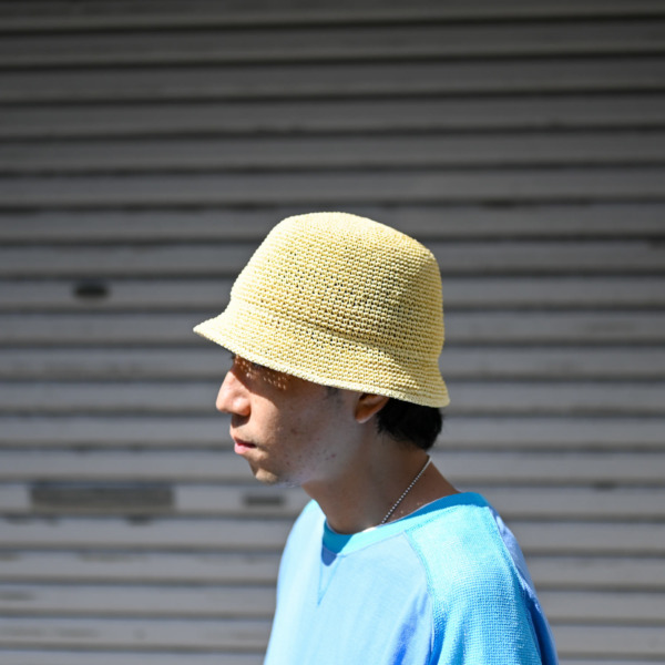 NOROLL /// RAFFIA BUCKET HAT 08