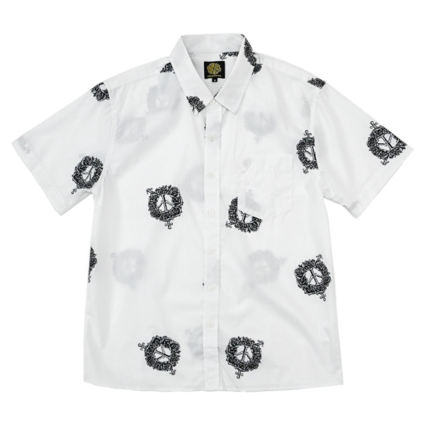 sexhippies /// Rove Bone Short Sleeve Button Up White 01