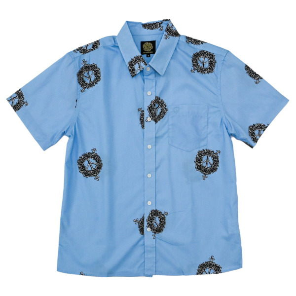 sexhippies /// Rove Bone Short Sleeve Button Up Blue 01