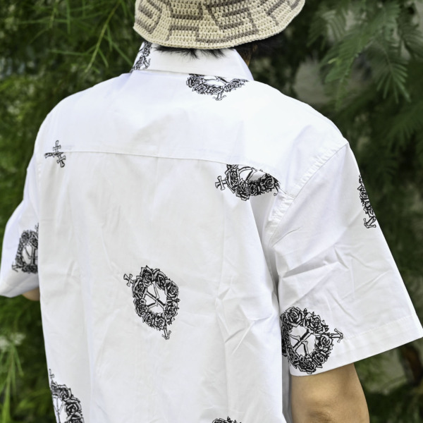 sexhippies /// Rove Bone Short Sleeve Button Up White 03