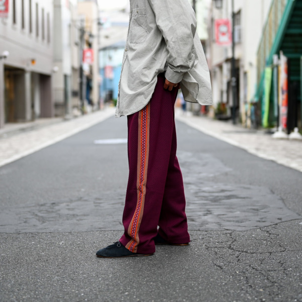 Sasquatchfabrix. /// CLASSIC LACE TRACK PANTS Bordeaux 07