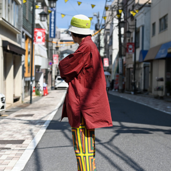 Marvine Pontiak shirt makers /// Open Collar SH Beige Bordeaux 05