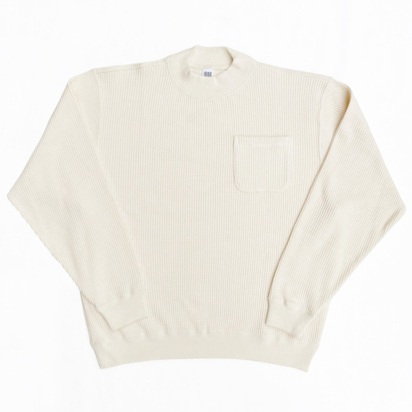 COMFORTABLE REASON /// Big Waffle Mock Neck Ivory 01