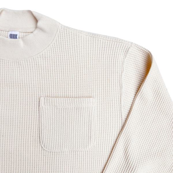 COMFORTABLE REASON /// Big Waffle Mock Neck Ivory 02