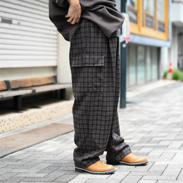 HEALTH /// EASY PANTS #7 Black × Browncheck 07