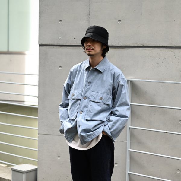 HEALTH /// SHORT JACKET L/Blue × Bluecheck 05