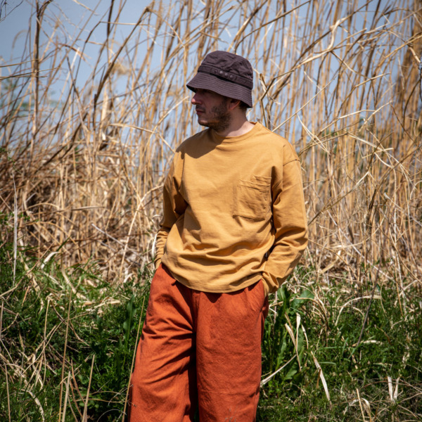 NOROLL /// CARDPOCKET TEE L/S Orange 05