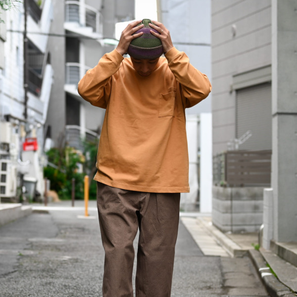 NOROLL /// CARDPOCKET TEE L/S Orange 07