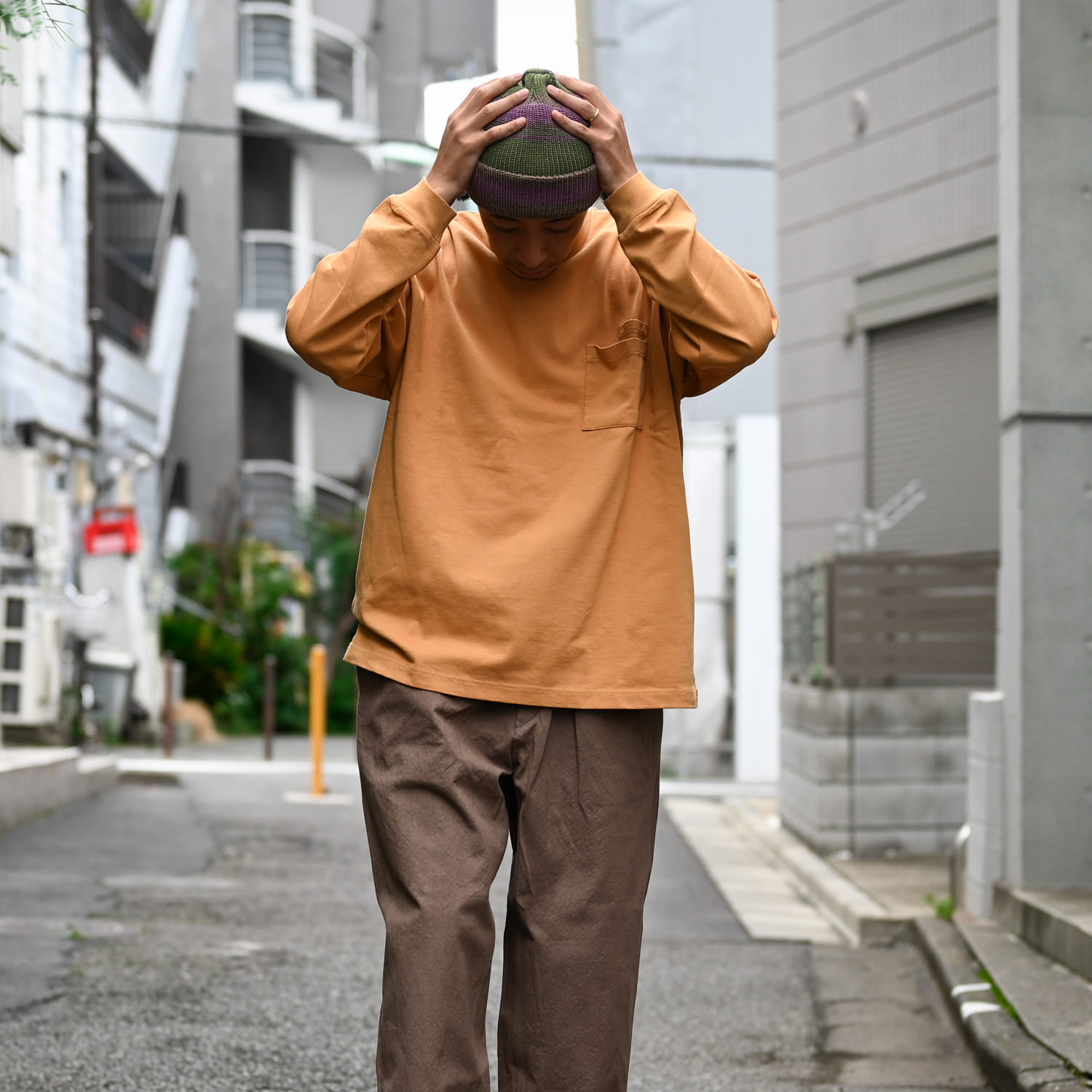 NOROLL (CARDPOCKET TEE L/S Orange) 通販 ｜ SUPPLY TOKYO online store