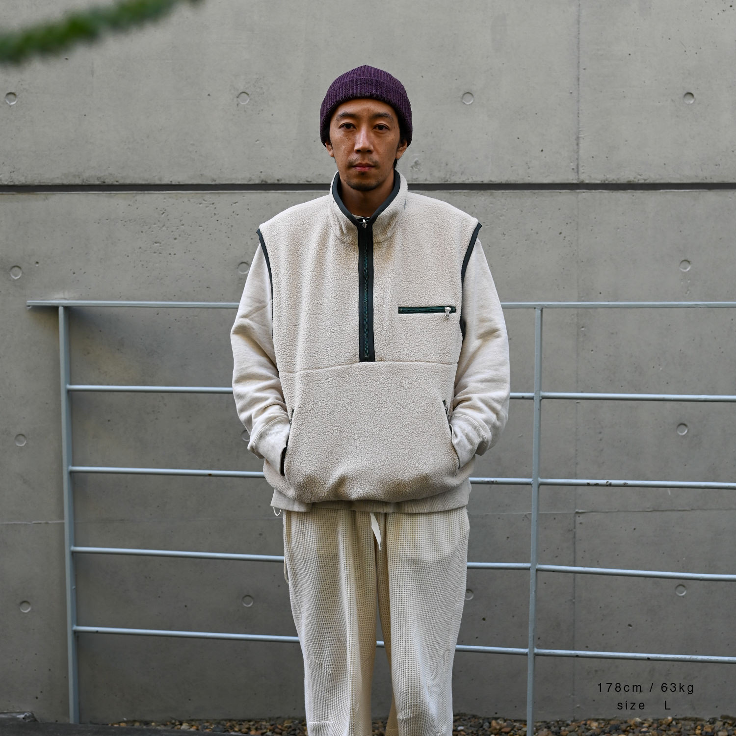 SUPPLY (Polartec 2way Vest Natural × Hunter Green) 通販 ｜ SUPPLY