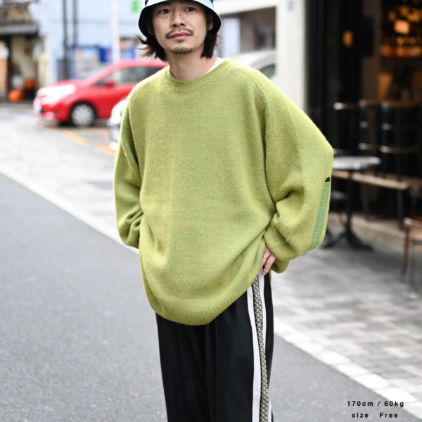 URU /// CREW NECK KNIT Y.Green 08