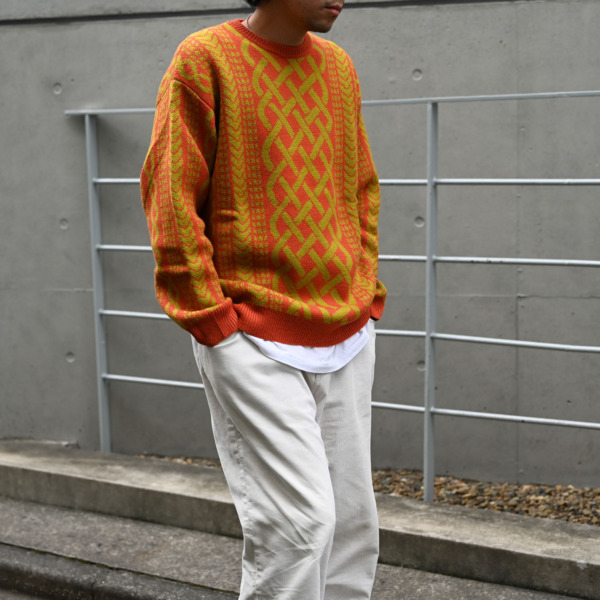 iggy /// Drawn Cableknit Jacquard Sweater Honey 04