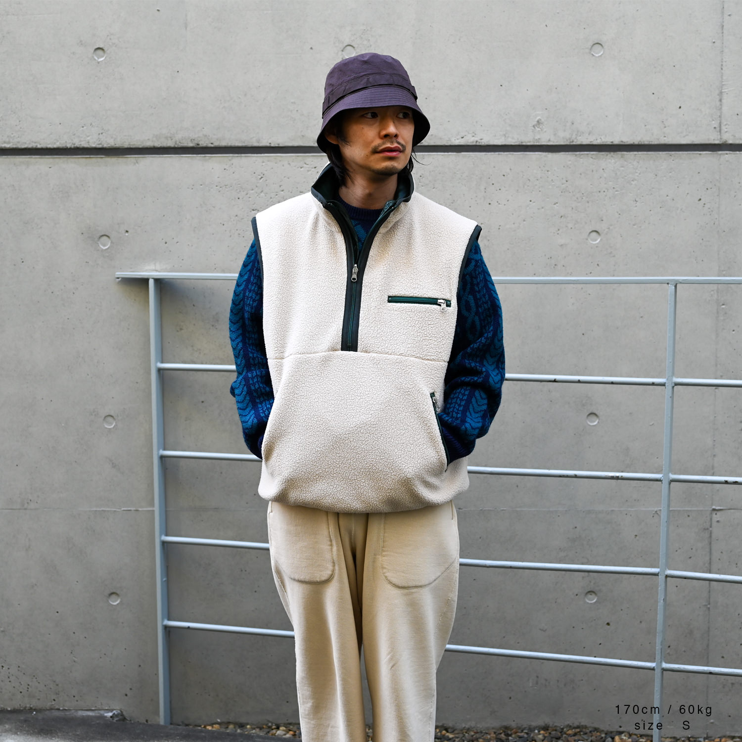 SUPPLY (Polartec 2way Vest Natural × Hunter Green) 通販 ｜ SUPPLY