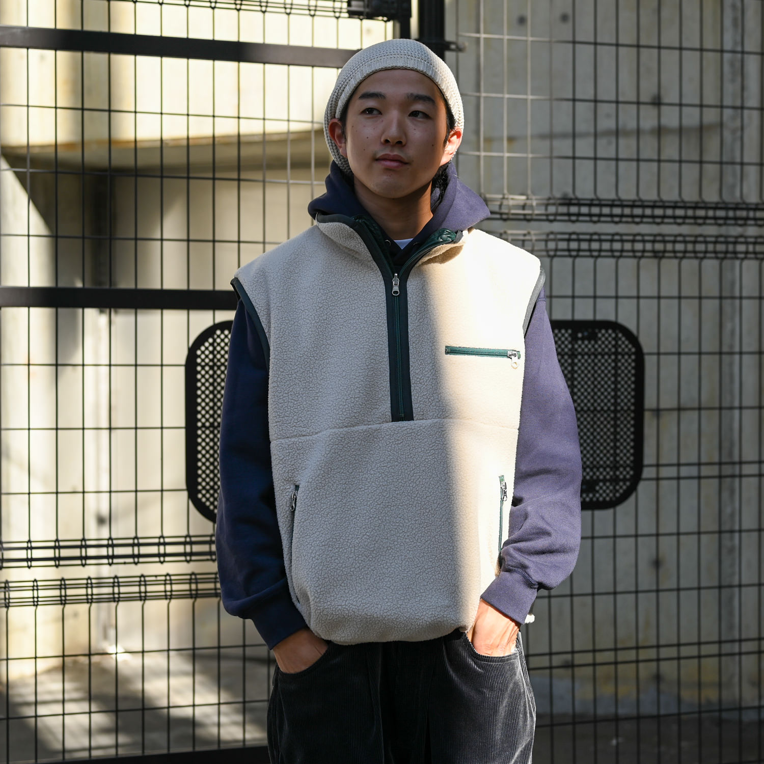 SUPPLY (Polartec 2way Vest Natural × Hunter Green) 通販 ｜ SUPPLY