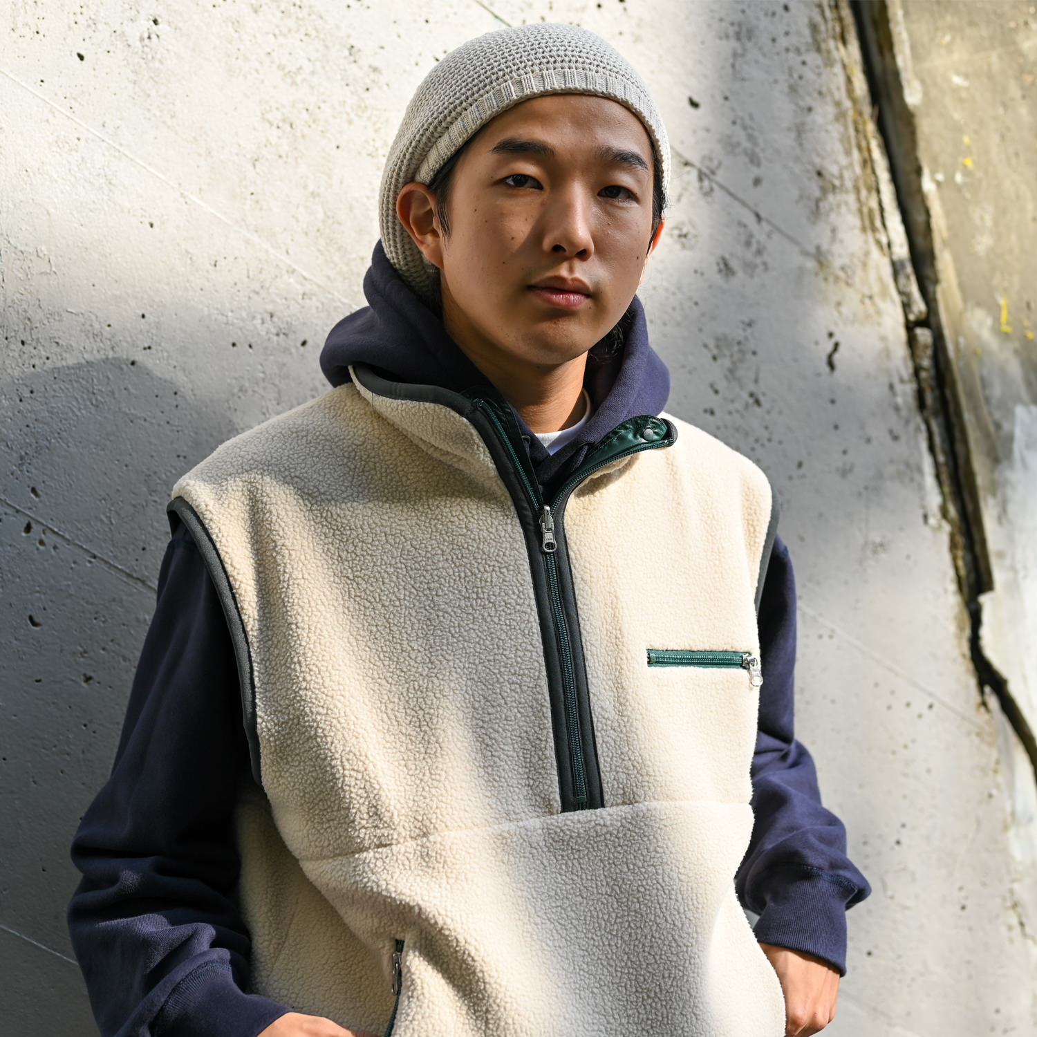 SUPPLY (Polartec 2way Vest Natural × Hunter Green) 通販 ｜ SUPPLY