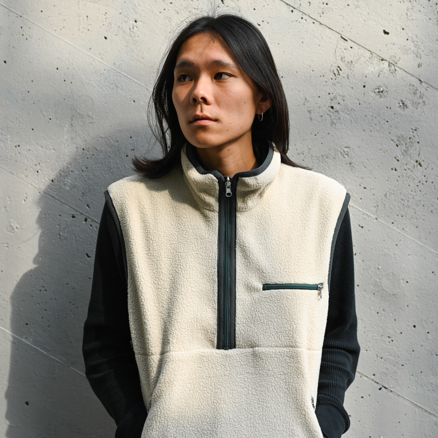 SUPPLY (Polartec 2way Vest Natural × Hunter Green) 通販 ｜ SUPPLY