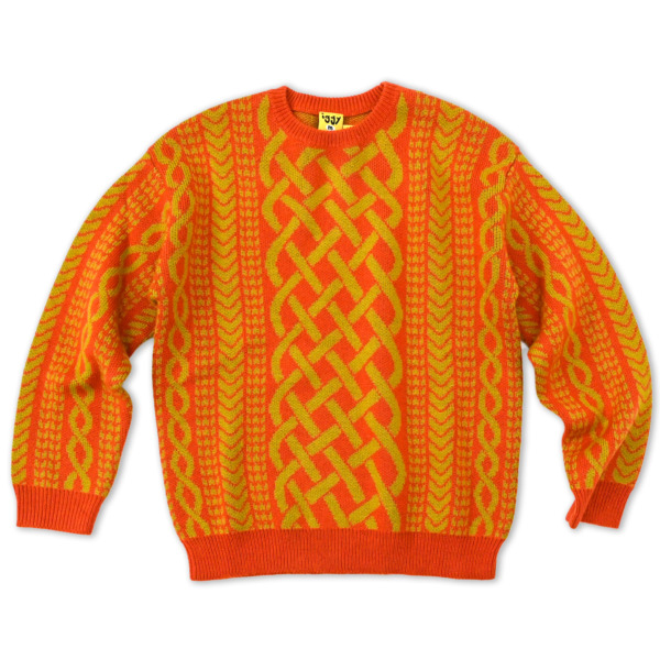 iggy /// Drawn Cableknit Jacquard Sweater Honey 01