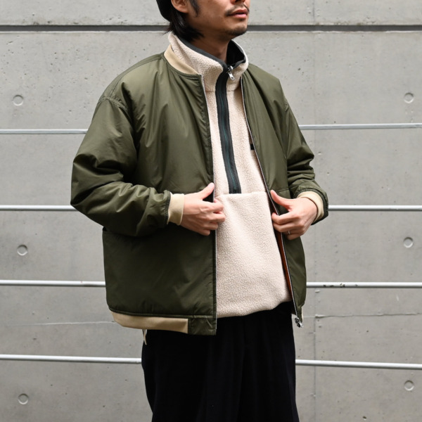 NOROLL /// LIGHT SPACE JACKET ORANGE×OLIVE 010