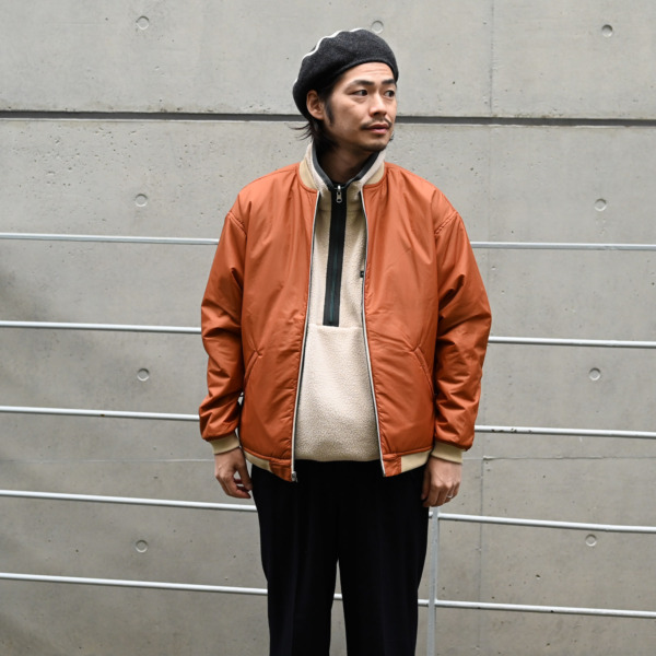 NOROLL /// LIGHT SPACE JACKET ORANGE×OLIVE 011