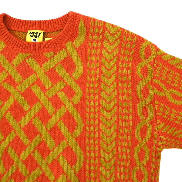 iggy /// Drawn Cableknit Jacquard Sweater Honey 02