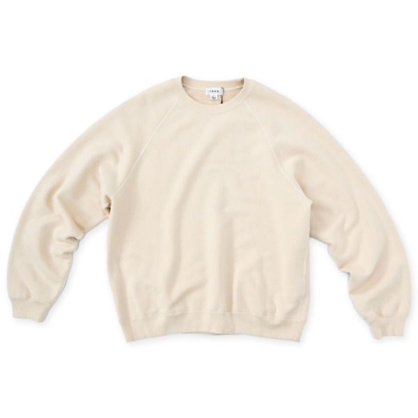 tone /// RAGLAN CREW NECK SWEAT Beige 01