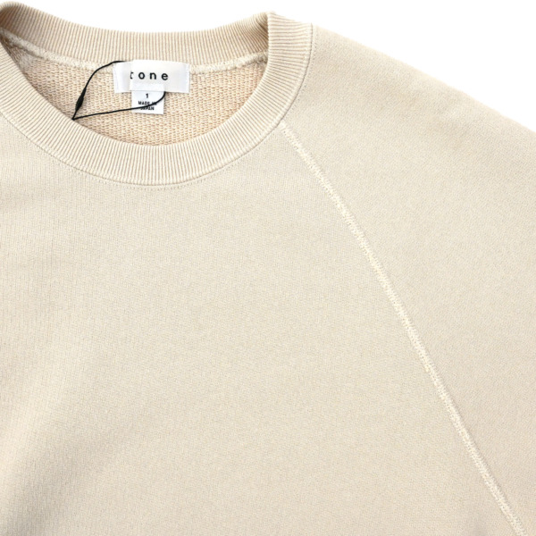 tone /// RAGLAN CREW NECK SWEAT Beige 02