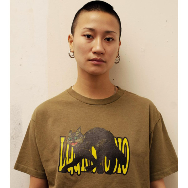 LQQK STUDIO /// Cat T-Shirt Army Green 05