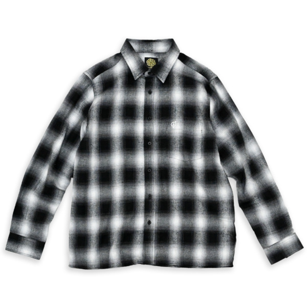 sexhippies /// Shadow Plaid Flannel Shirt White/Black 01