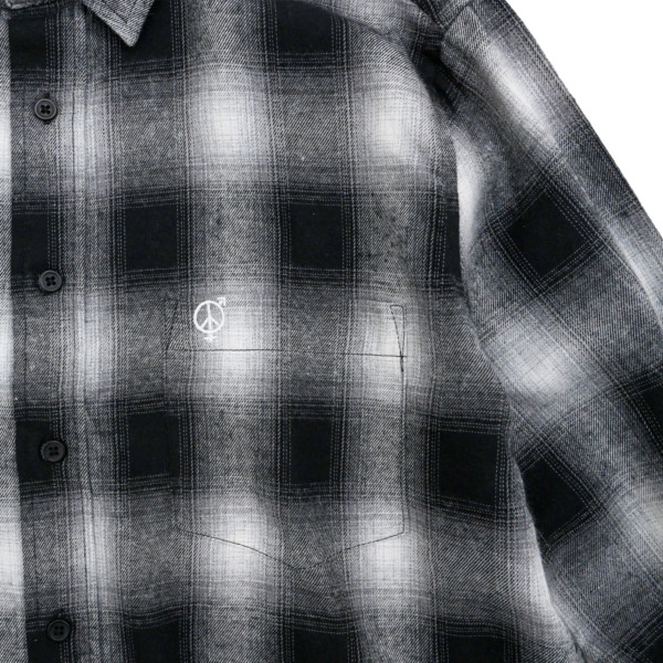 sexhippies /// Shadow Plaid Flannel Shirt White/Black 02