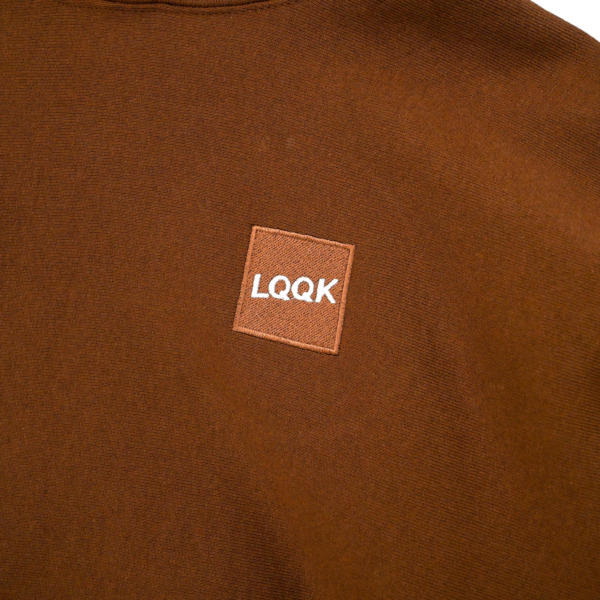 LQQK STUDIO /// Signature Snap Hoodie Brown 02