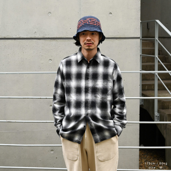 sexhippies /// Shadow Plaid Flannel Shirt White/Black 03