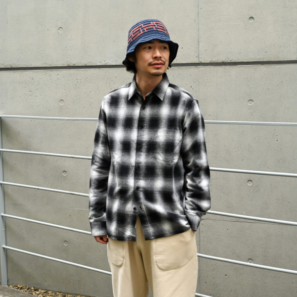 sexhippies /// Shadow Plaid Flannel Shirt White/Black 04