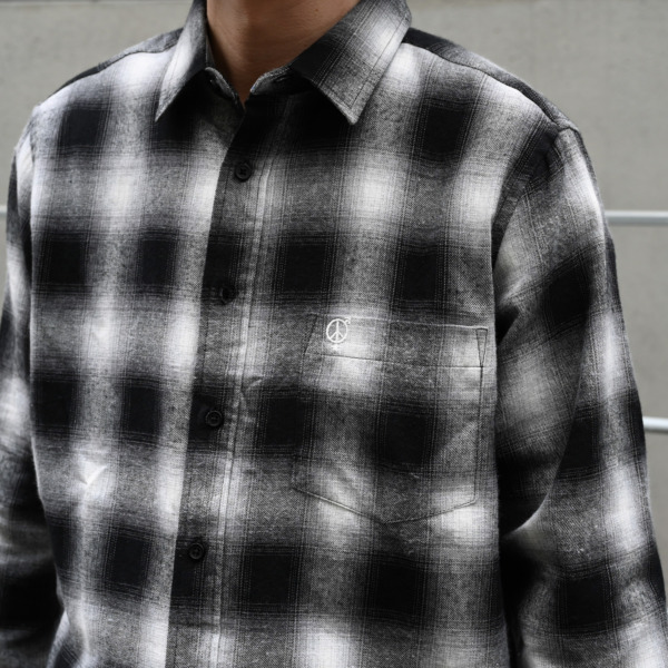 sexhippies /// Shadow Plaid Flannel Shirt White/Black 05