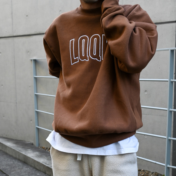 LQQK STUDIO /// LQQK Arc Logo Crewneck Brown 06