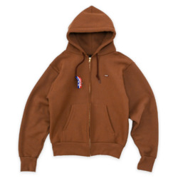 LQQK STUDIO /// Signature Snap Hoodie Brown