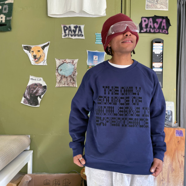 PAJA STUDIO /// True words Sweat shirts Navy 03