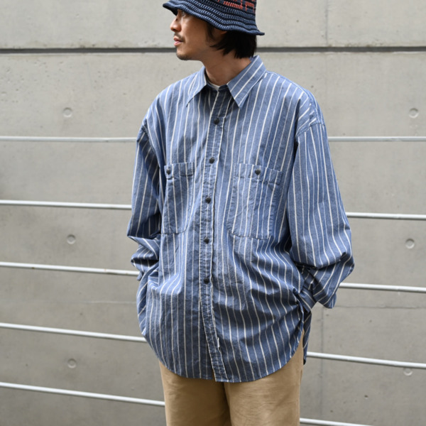 Marvine Pontiak shirt makers /// Military SH Navy Chambray ST 05