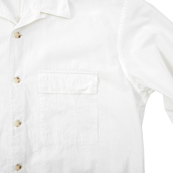 Marvine Pontiak shirt makers /// Open Collar SH White 02