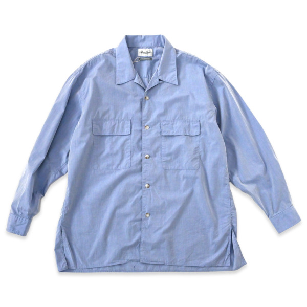 Marvine Pontiak shirt makers /// Open Collar SH Smoke Blue 01