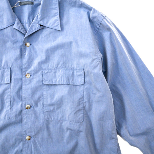 Marvine Pontiak shirt makers /// Open Collar SH Smoke Blue 02