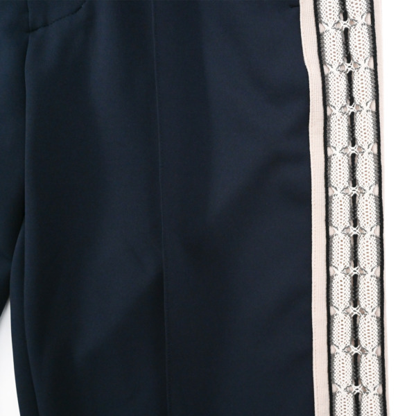 Sasquatchfabrix. /// LACE TAPE TRACK PANTS Navy 03