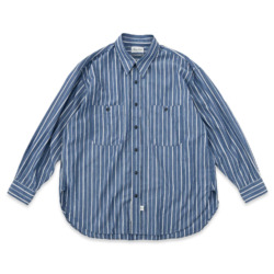 Marvine Pontiak shirt makers /// Open Collar SH Smoke Blue