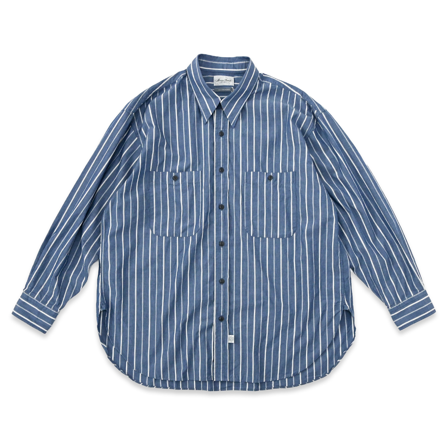 Marvine Pontiak Shirt Makersブルー&グリーンチェック