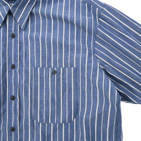 Marvine Pontiak shirt makers /// Military SH Navy Chambray ST 02