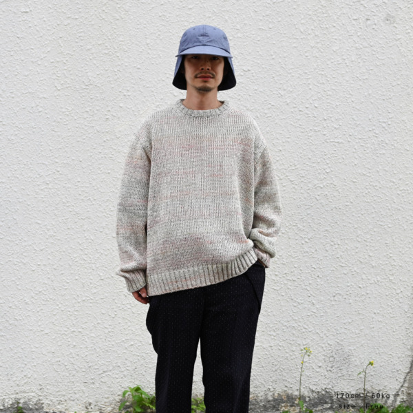 URU /// CREW NECK KNIT L.Beige 04