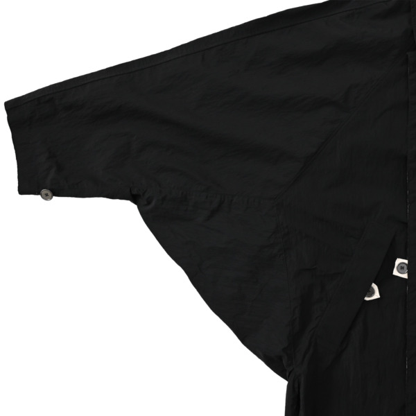 URU /// ZIP UP HALF COAT Black 03