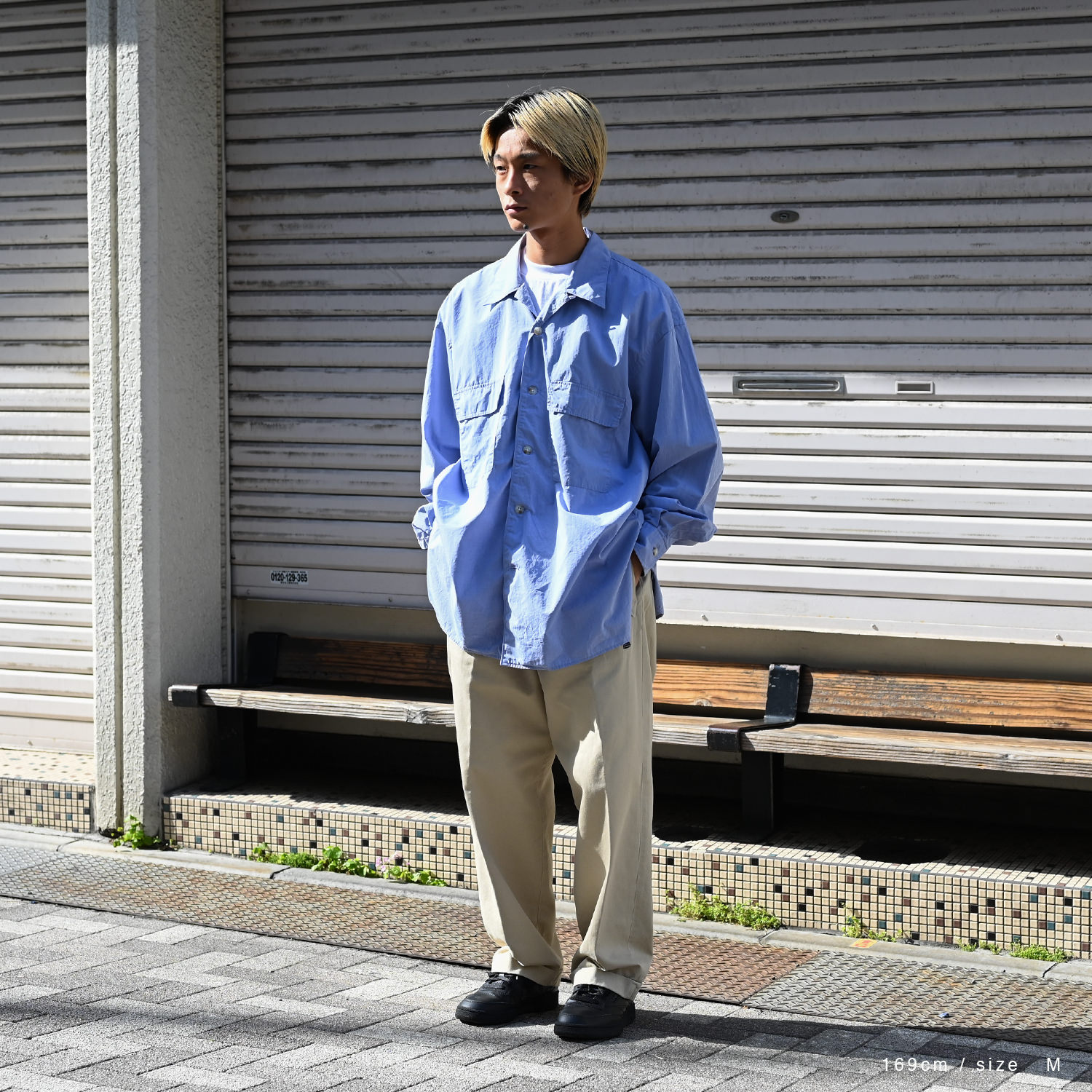 BELL STAMP WEAR FLAPPU CHINO NAVY M/Lサイズ未試着 - チノパン